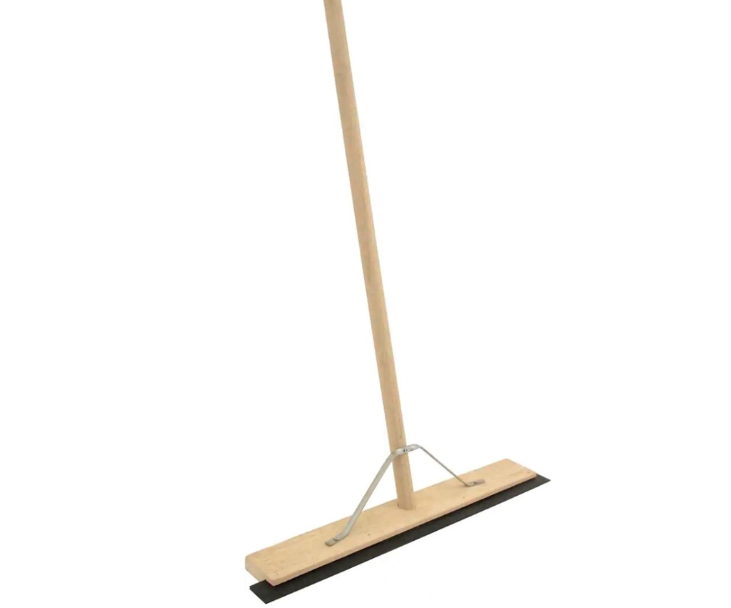 Rubber Squeegee 24" With Wooden Handle