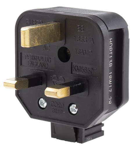 [323-6268] Thermoplastic 250V 13A UK Plug